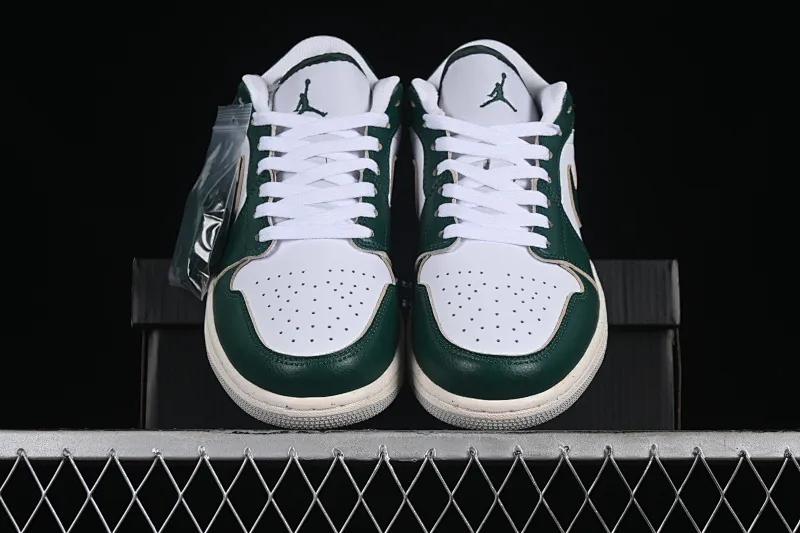 All categories Air Jordan Jordan series basketball shoes Air Jordan 1 Low Z version Air Jordan 1 Low AJ1 Joe 1 white and green low-top cultural casual sneakers FQ7687-300